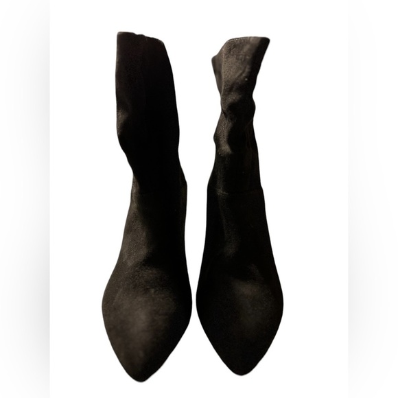 Express Faux Suede Heeled Ankle Boot 8 - Picture 5 of 9
